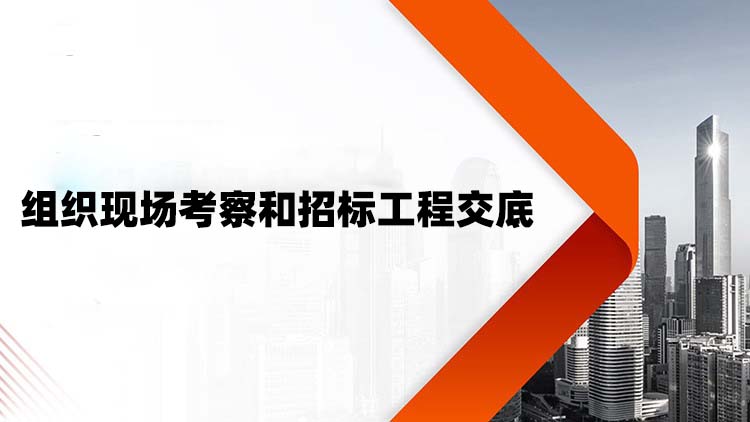 组织现场考察和招标工程交底