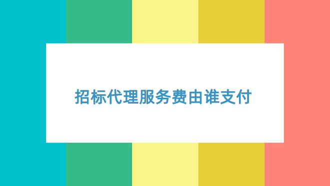 招标代理服务费由谁支付