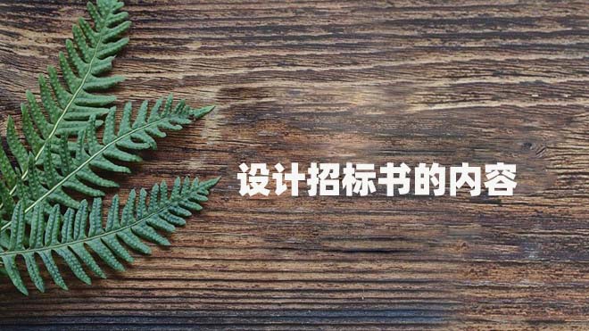 设计招标书的内容