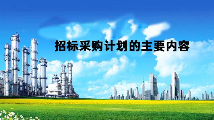 招标采购计划的主要内容