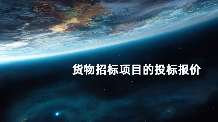 货物招标项目的投标报价
