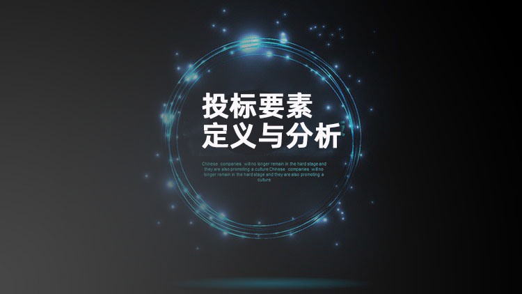 投标要素定义与分析